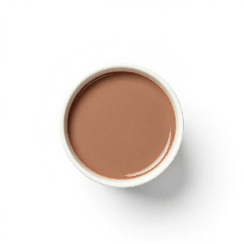 Hot chocolate with cream isolated on a white background