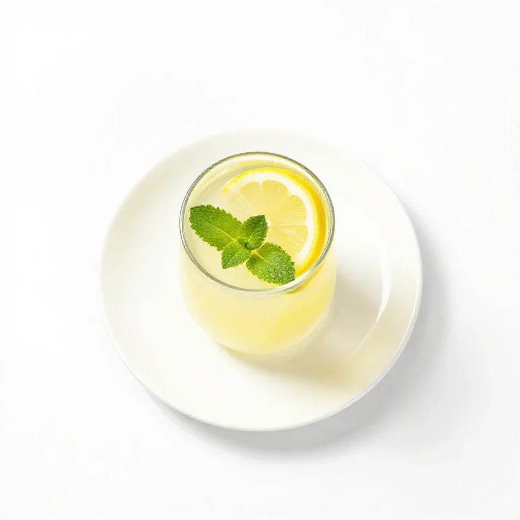 Lemonade with mint isolated on a white background