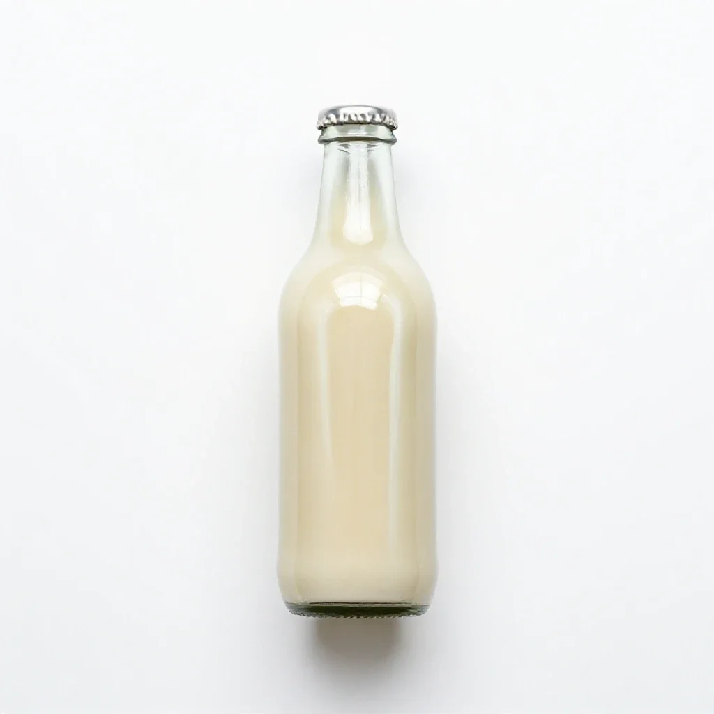Soju bottle and glass isolated on a white background