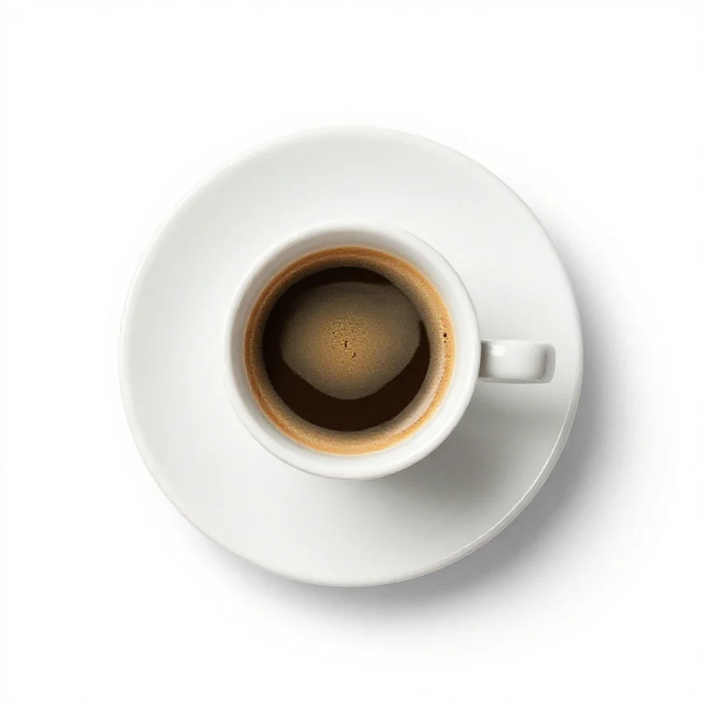Espresso in a demitasse isolated on a white background