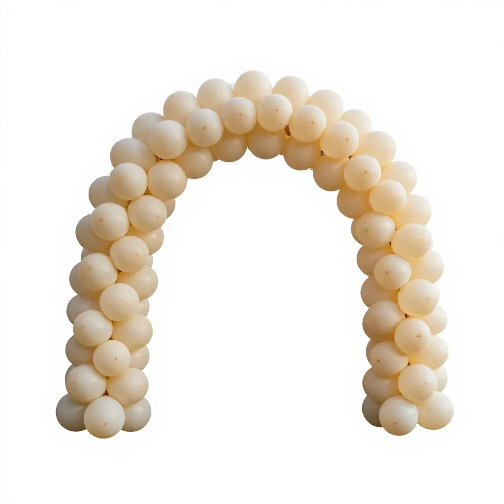 Balloon arch segment isolated on a white background