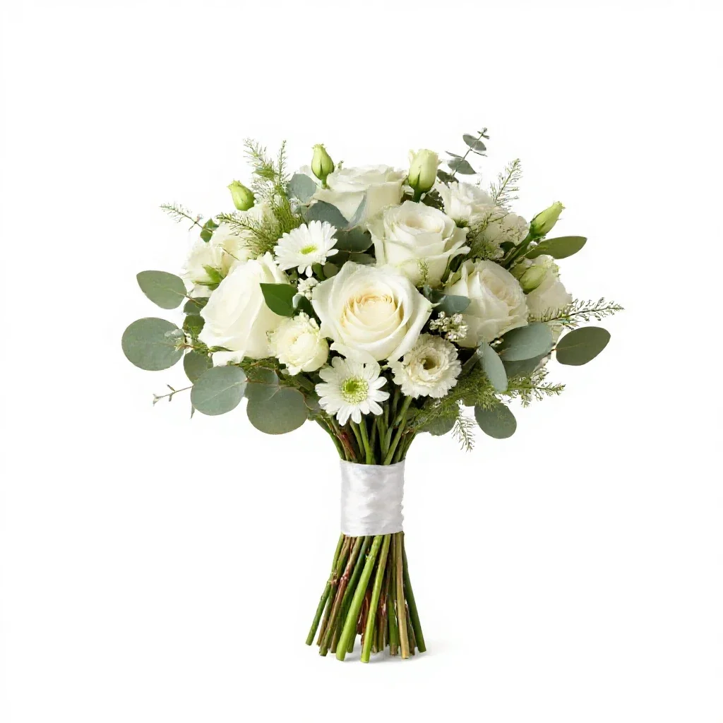 Bridal bouquet isolated on a white background