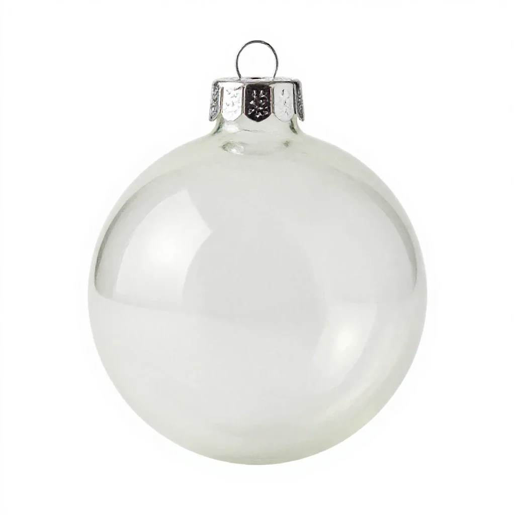 Hand-blown glass bauble isolated on a white background