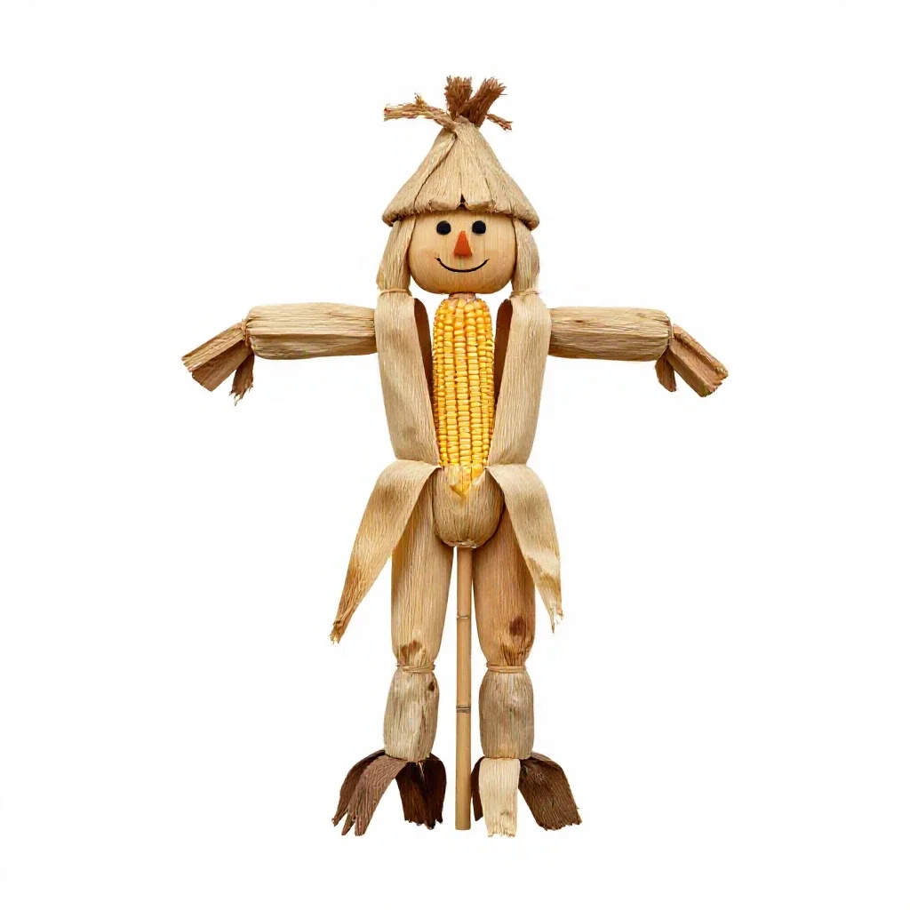 Harvest corn dolly isolated on a white background
