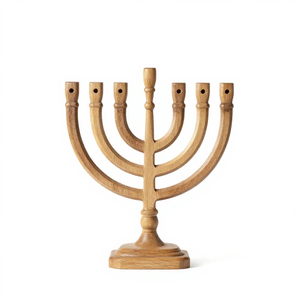Menorah isolated on a white background