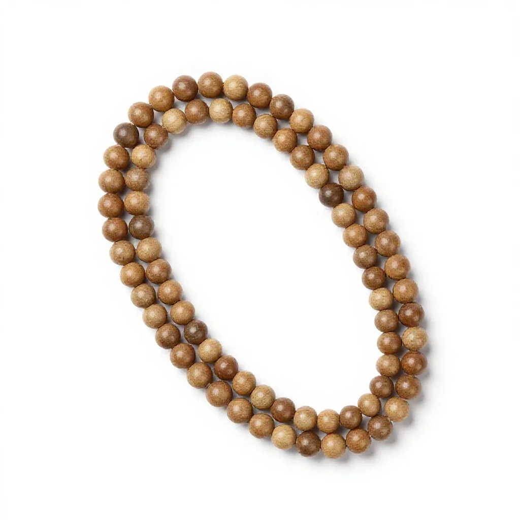 Prayer bead strand isolated on a white background