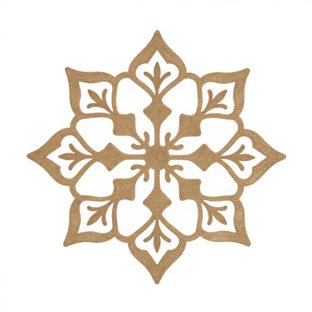 Rangoli stencil isolated on a white background