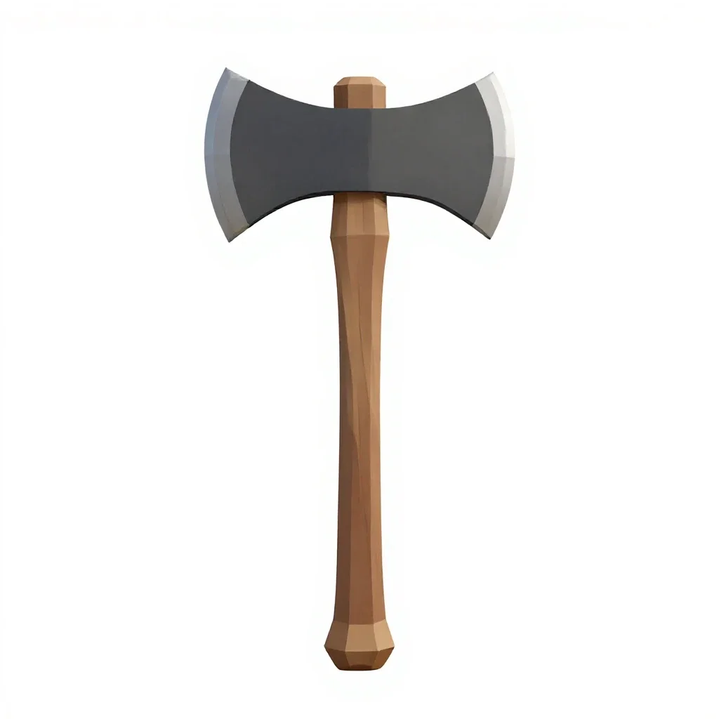 Battle axe isolated on a white background