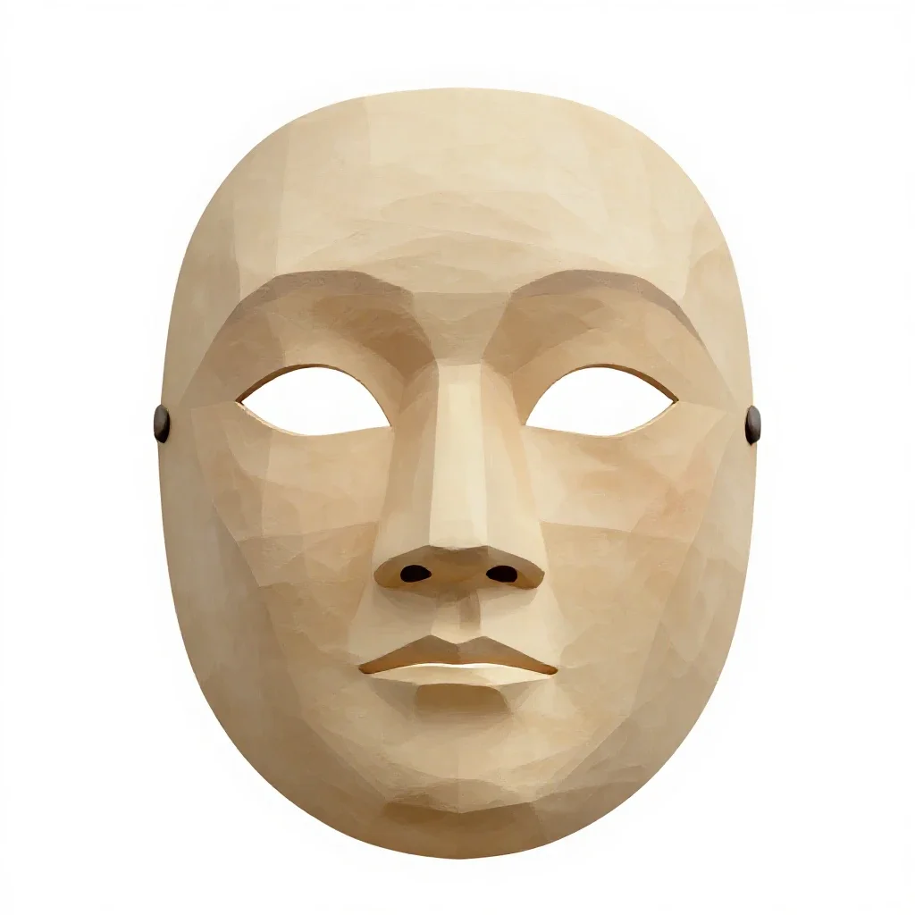 Ceremonial mask isolated on a white background