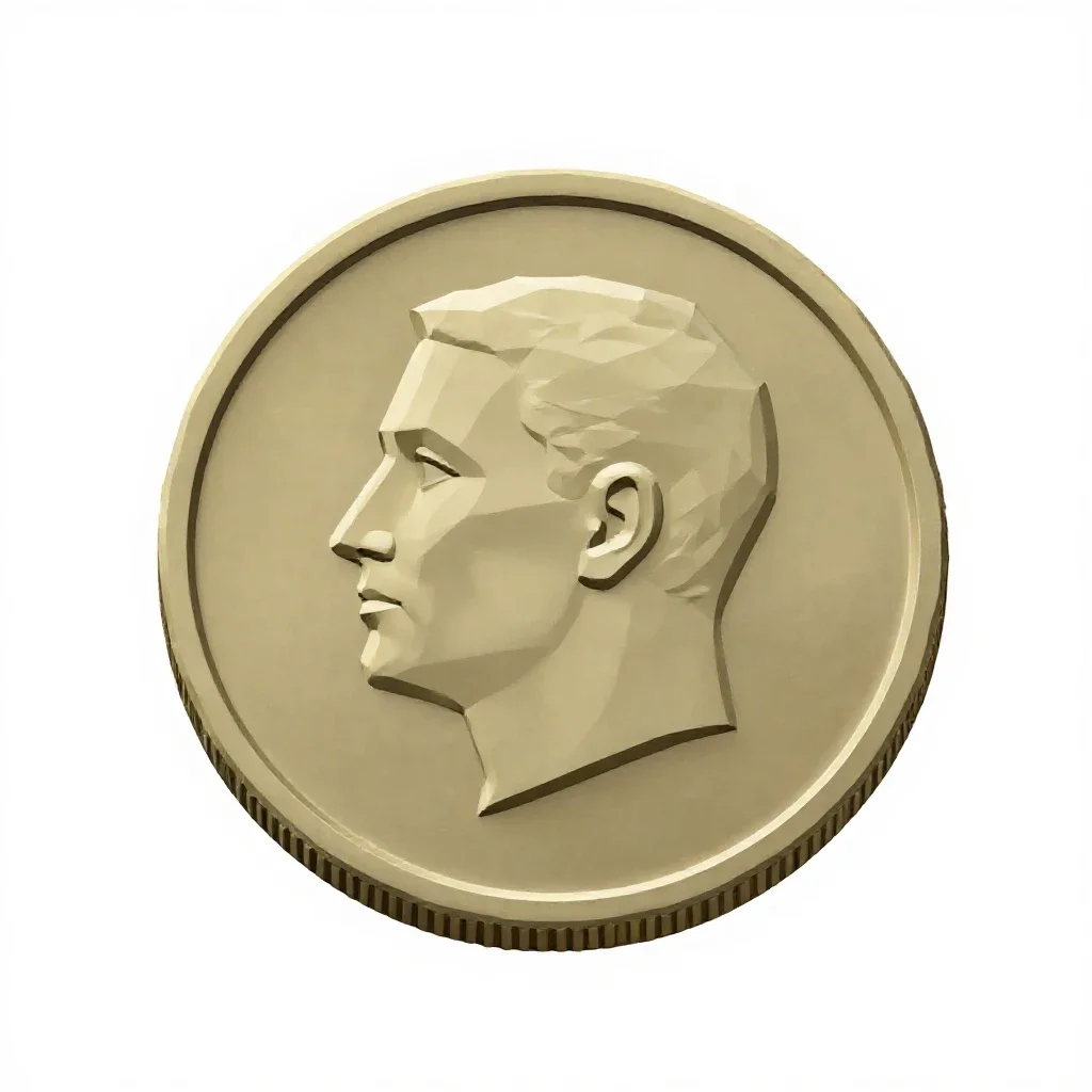 Coin hoard isolated on a white background