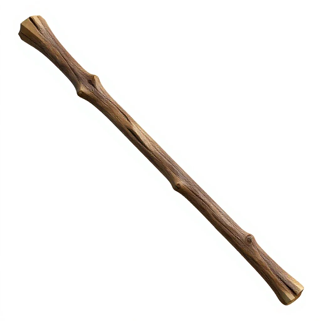 Gnarled wand isolated on a white background