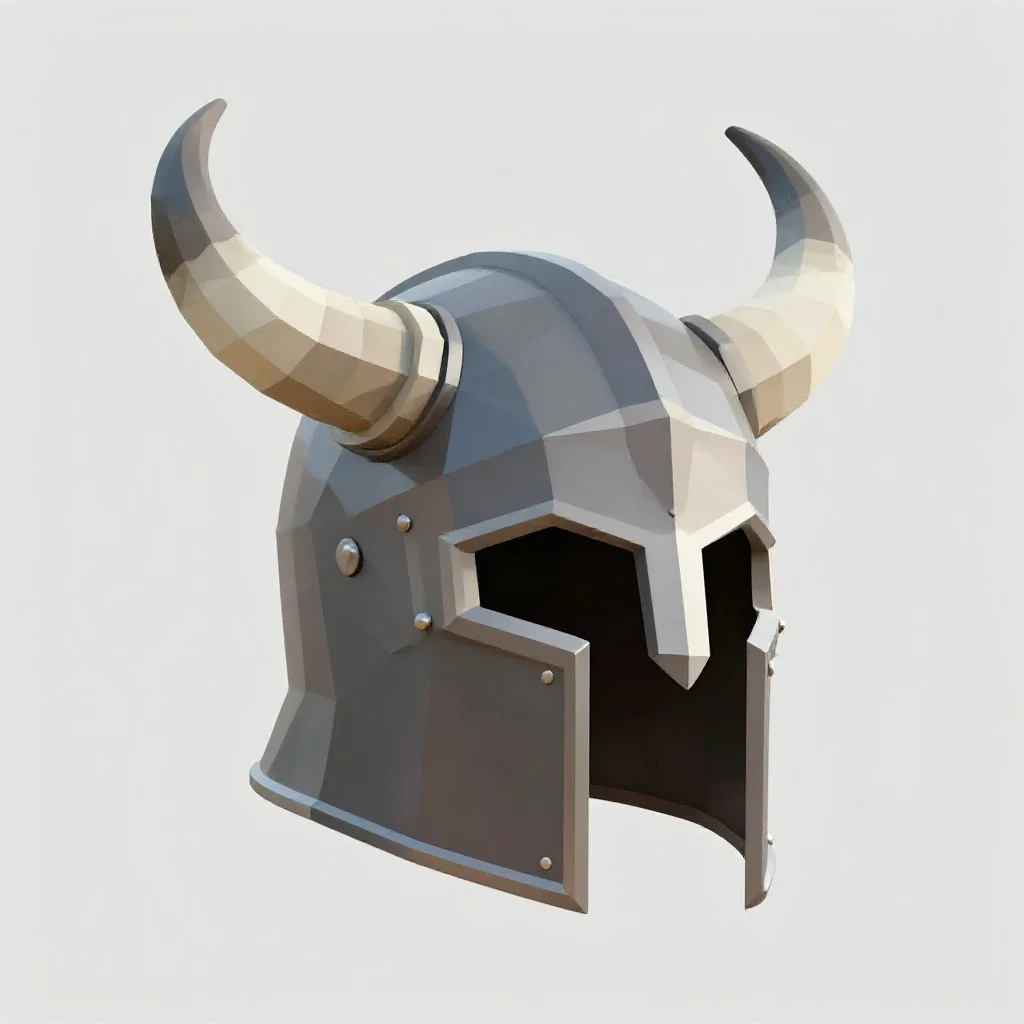 Horned helm isolated on a white background