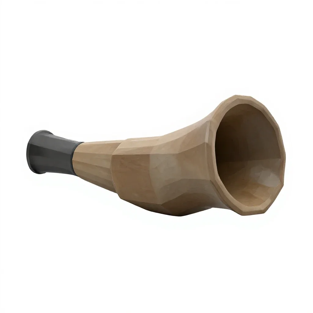 Hunting horn isolated on a white background
