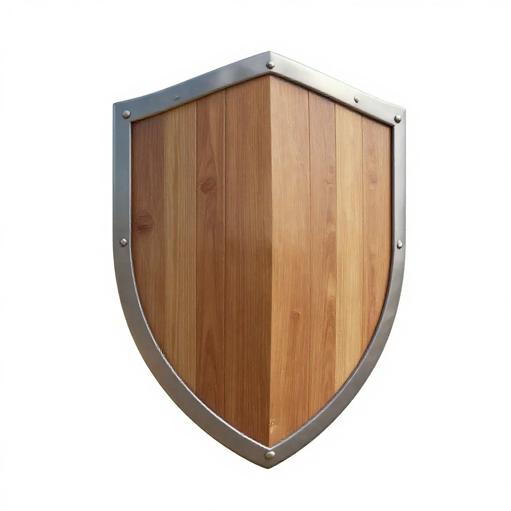 Kite shield isolated on a white background
