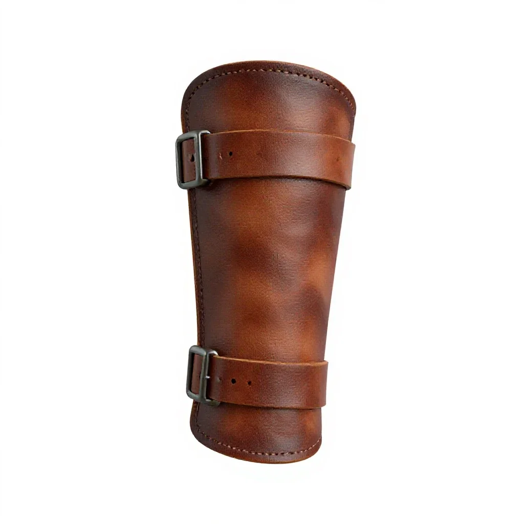 Leather bracer isolated on a white background