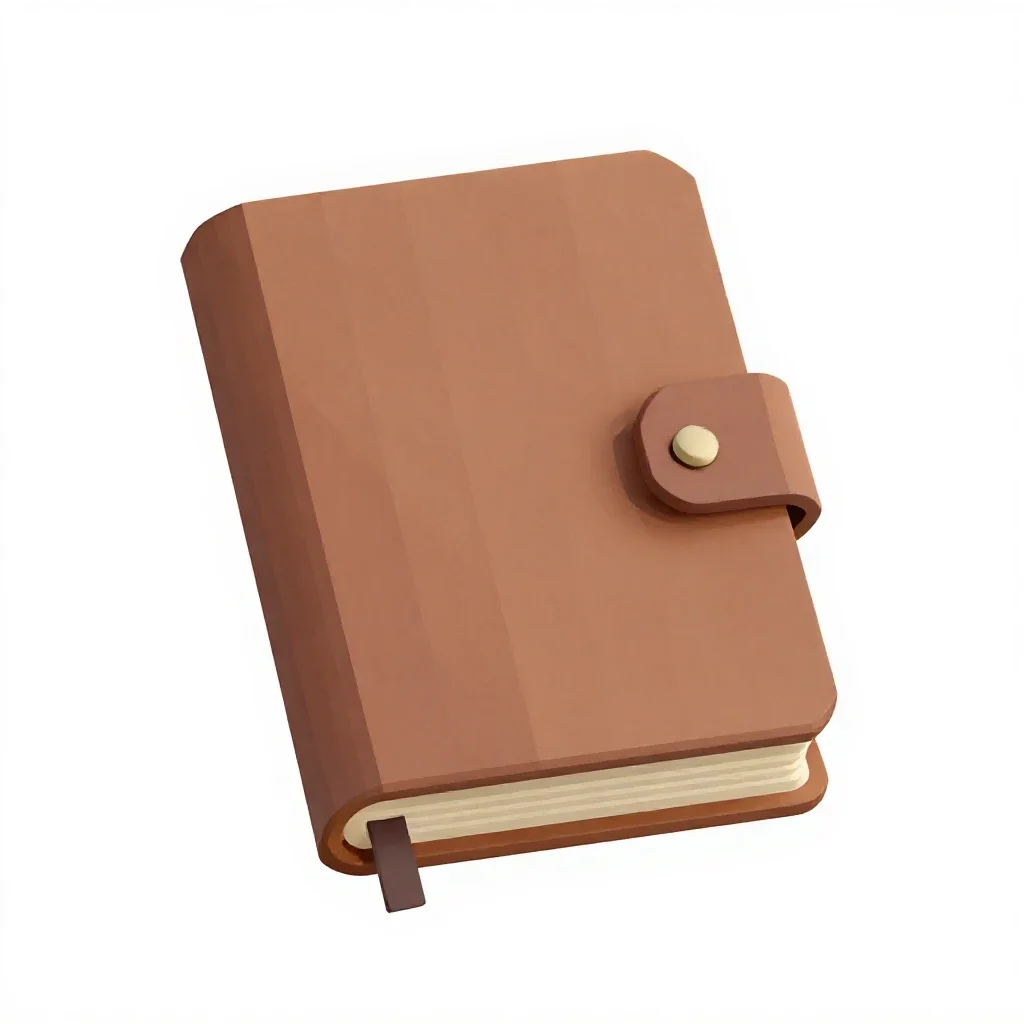 Spellbook with clasps isolated on a white background