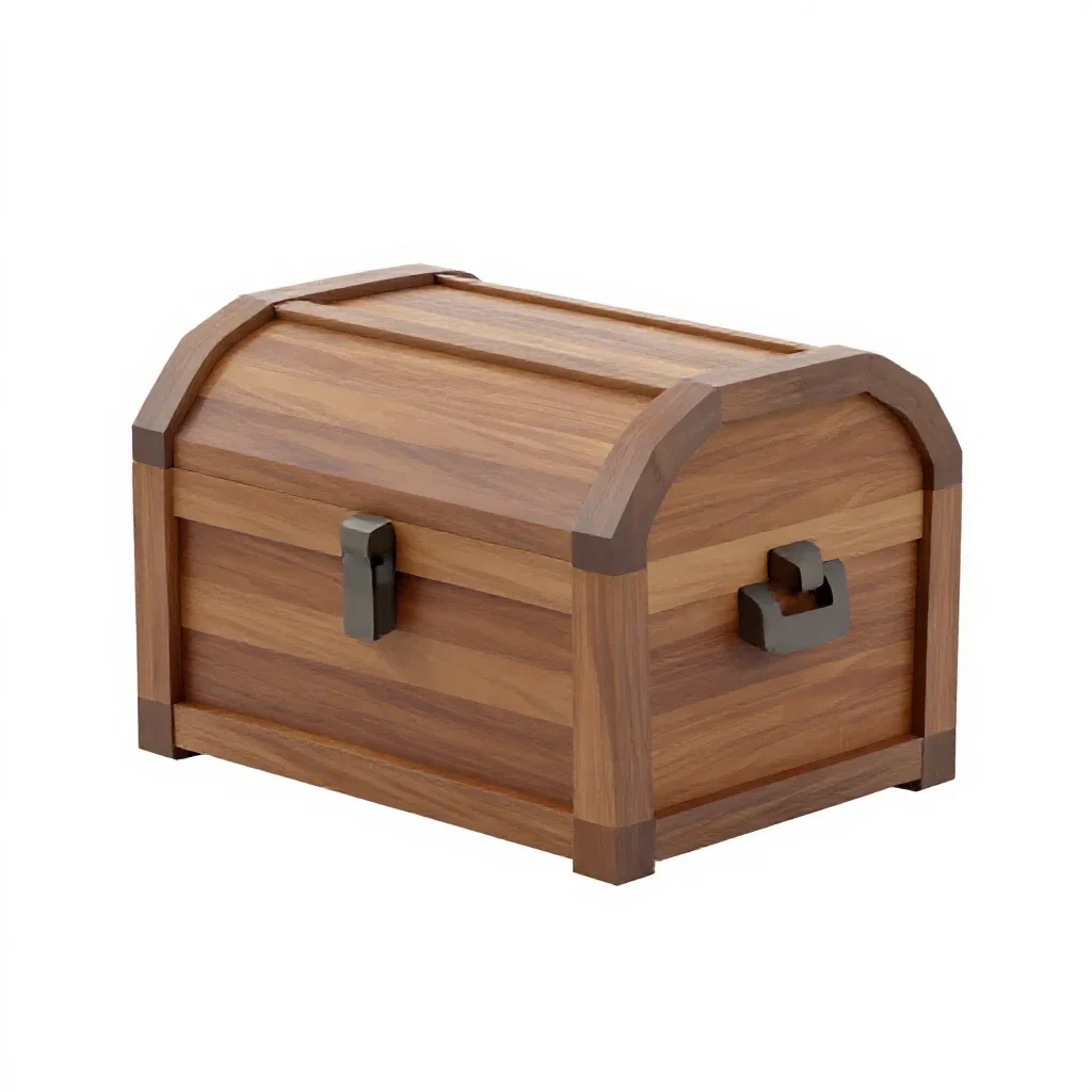 Treasure chest isolated on a white background