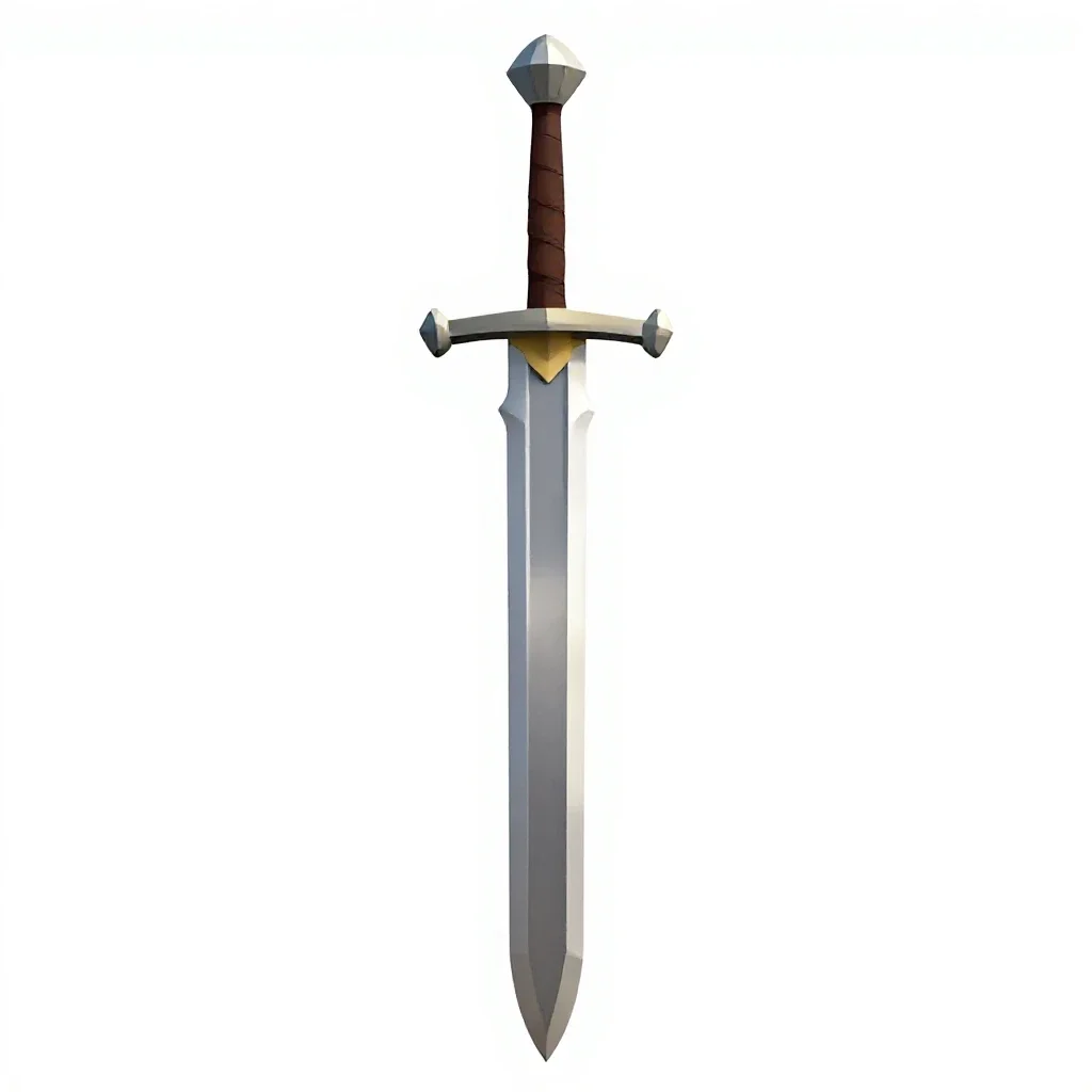 Two-handed greatsword isolated on a white background