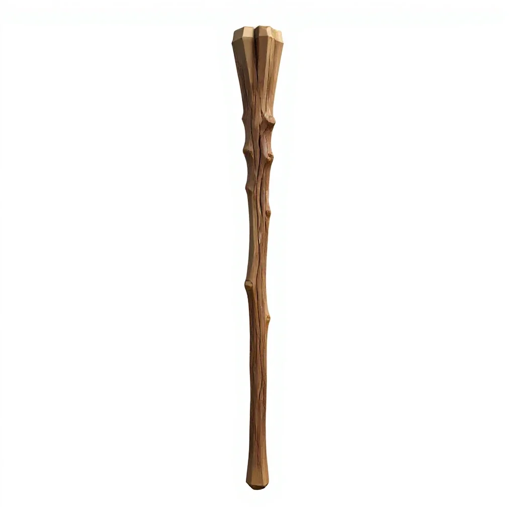 Wizard's staff isolated on a white background