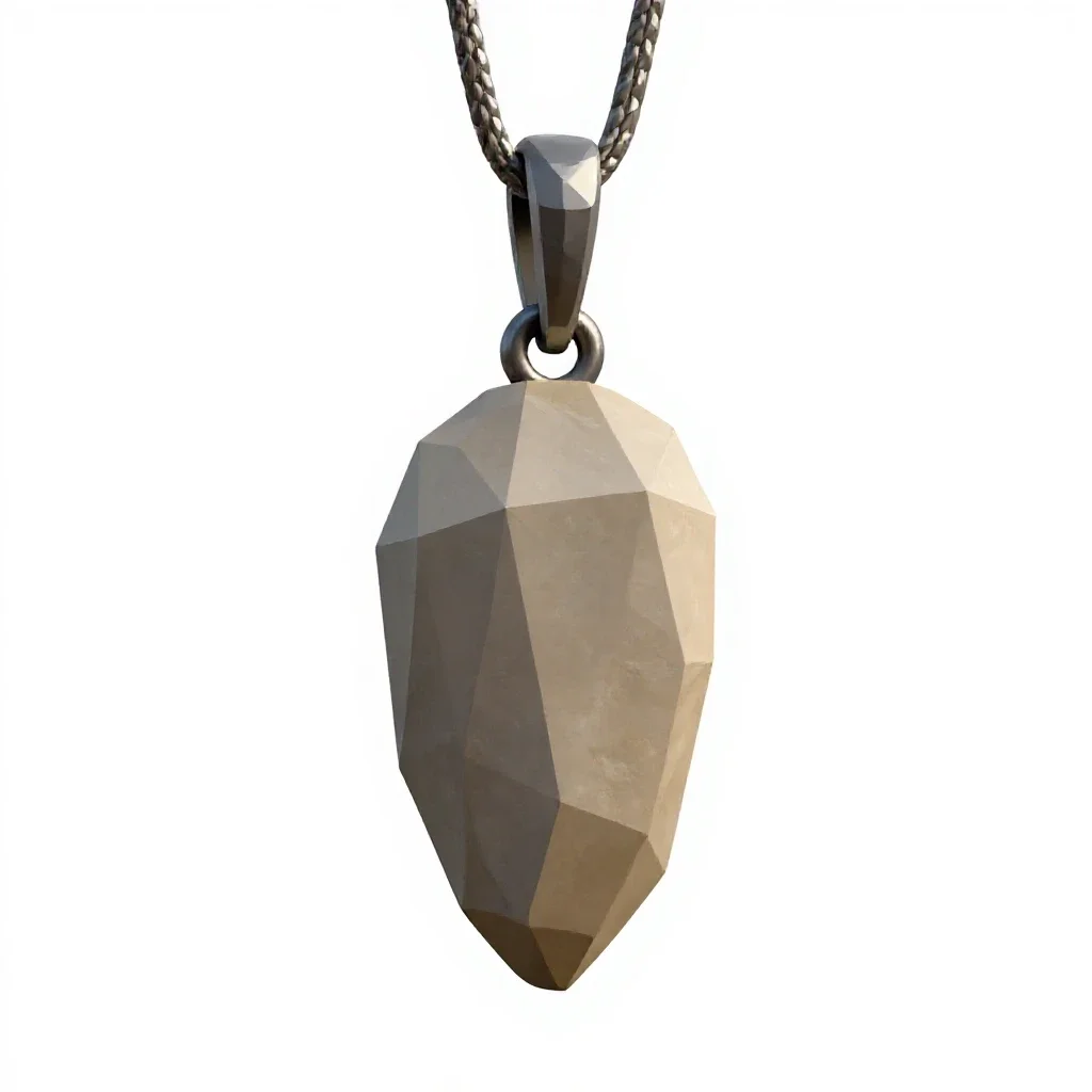 Amulet on a chain isolated on a white background