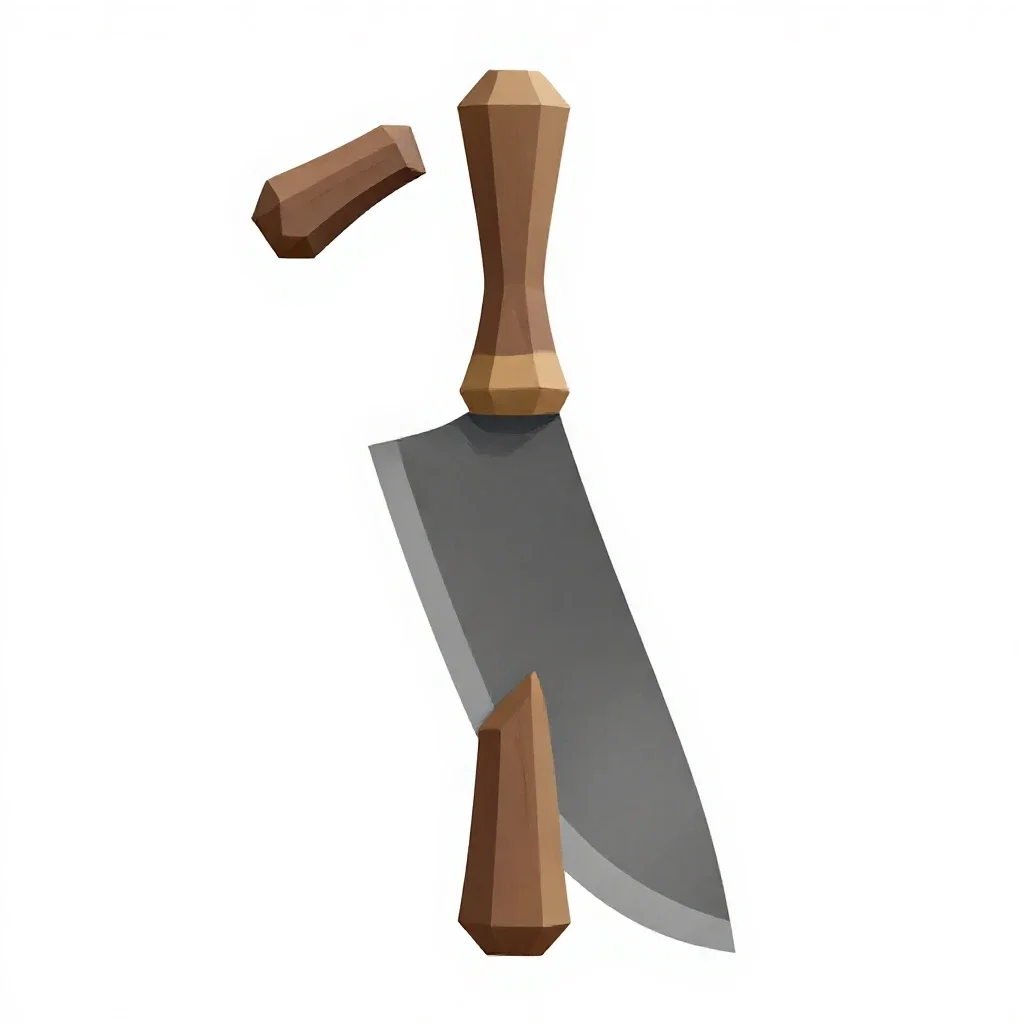 Orcish cleaver isolated on a white background