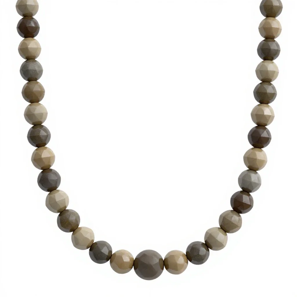 Beaded necklace isolated on a white background