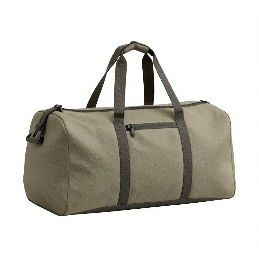 Duffel bag isolated on a white background