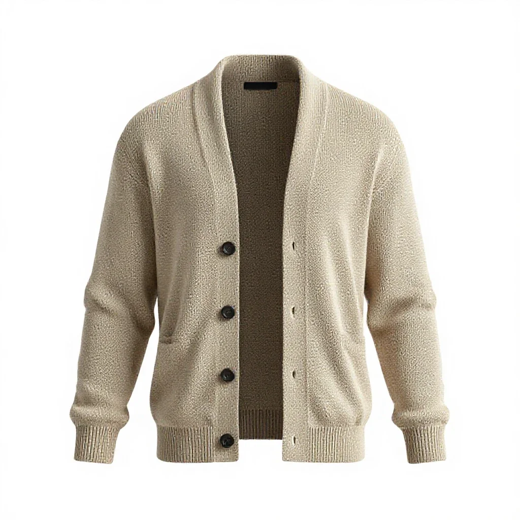 Knitted cardigan isolated on a white background
