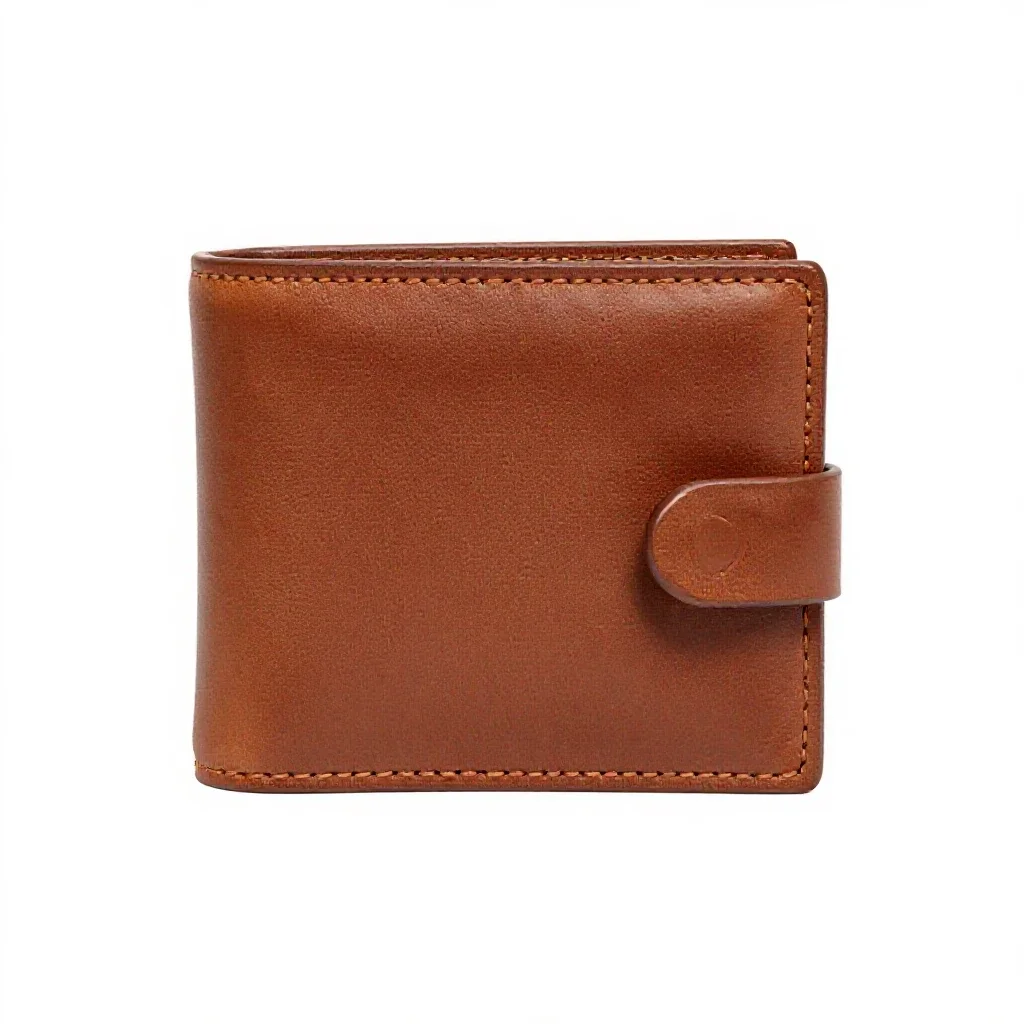 Leather wallet isolated on a white background