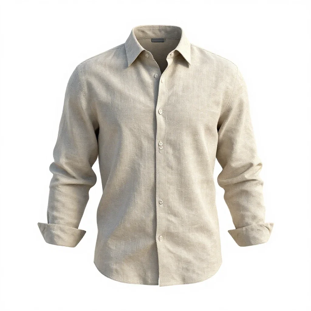 Linen shirt isolated on a white background