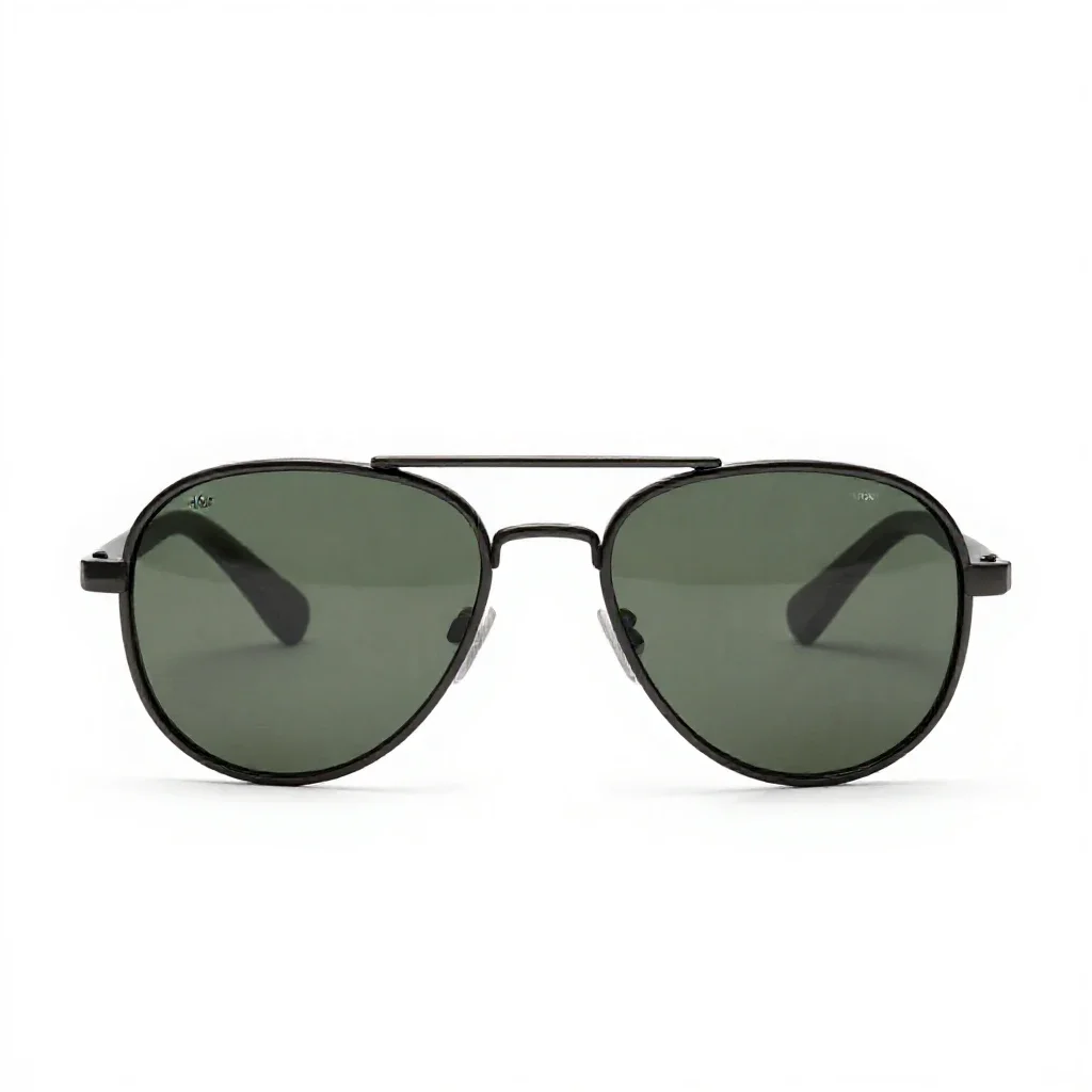 Pair of aviator sunglasses isolated on a white background