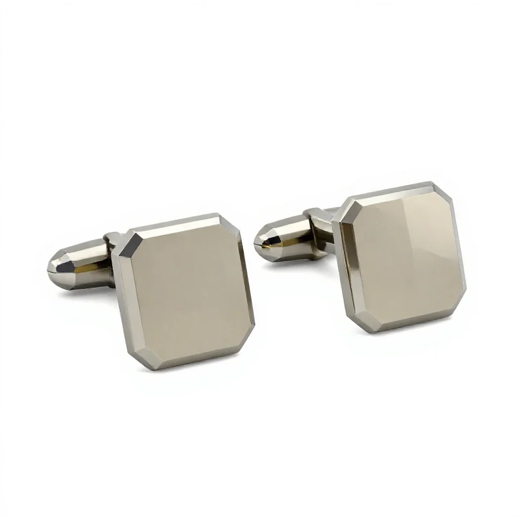 Pair of cufflinks isolated on a white background