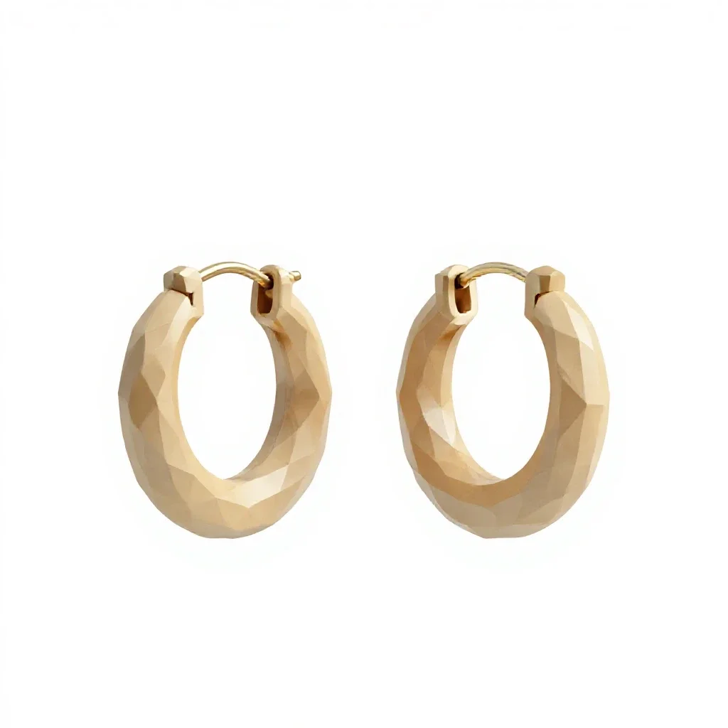 Pair of hoop earrings isolated on a white background