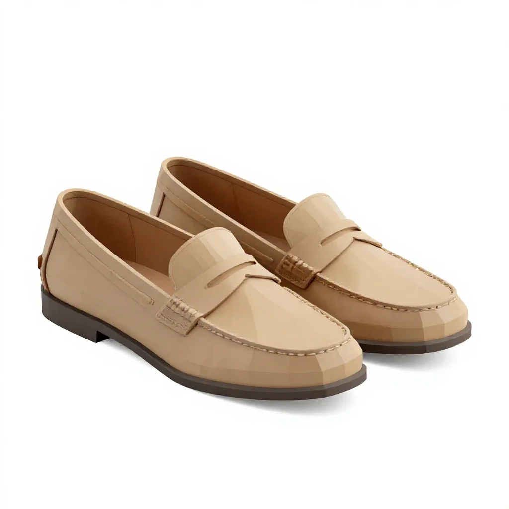 Pair of loafers isolated on a white background