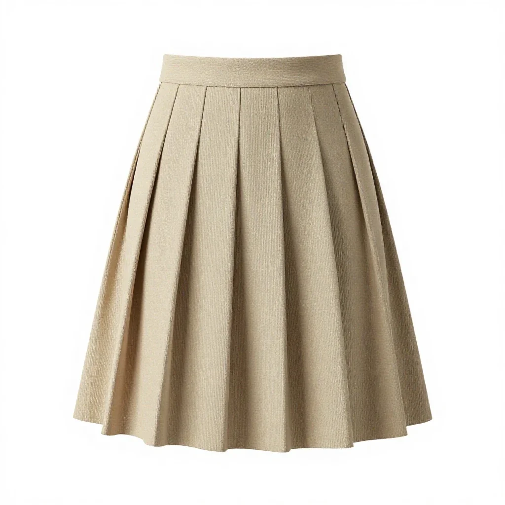 Pleated skirt isolated on a white background