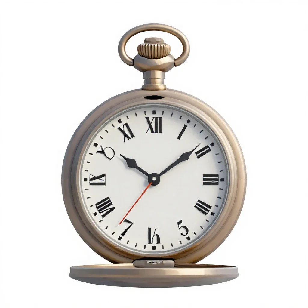 Pocket watch isolated on a white background