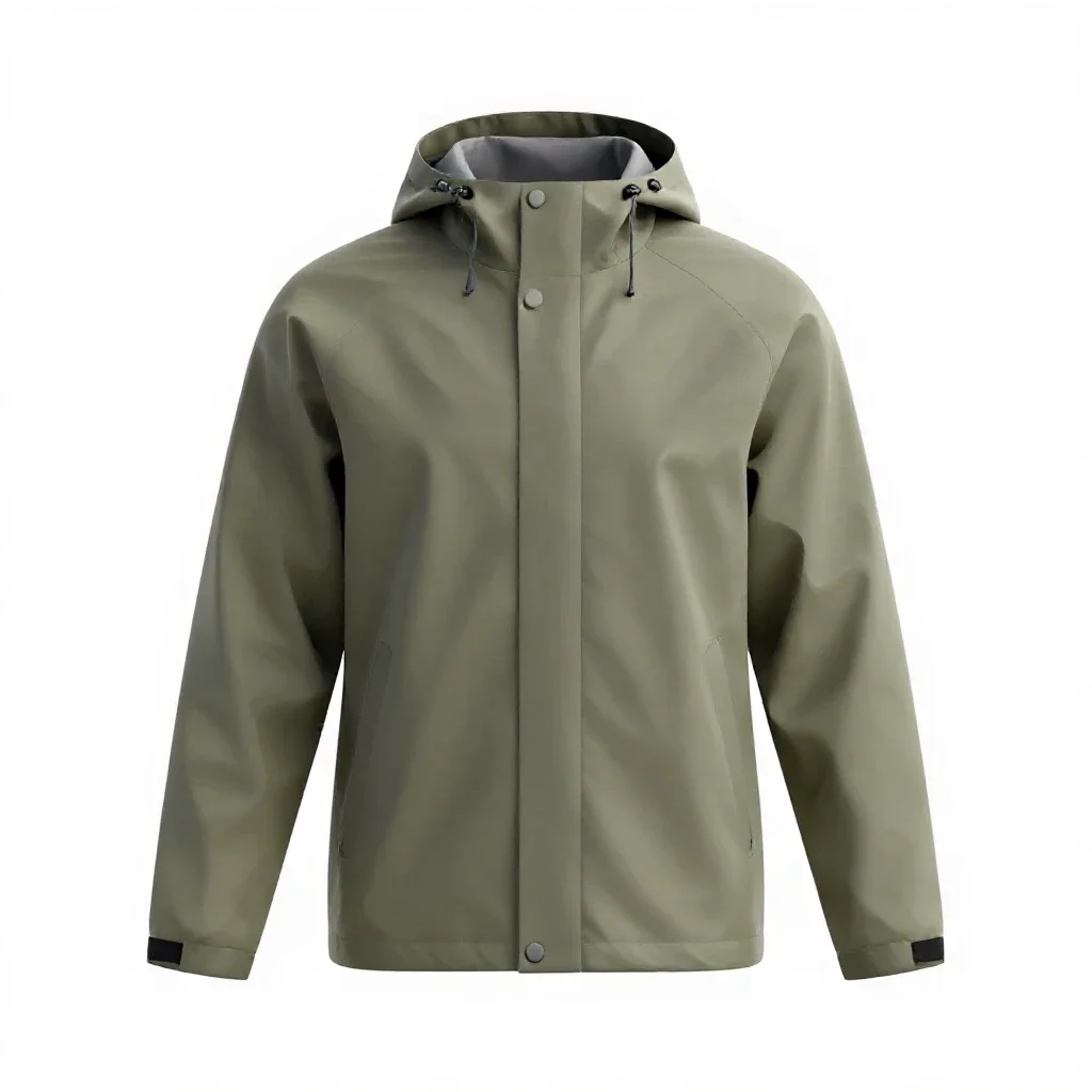 Rain jacket isolated on a white background