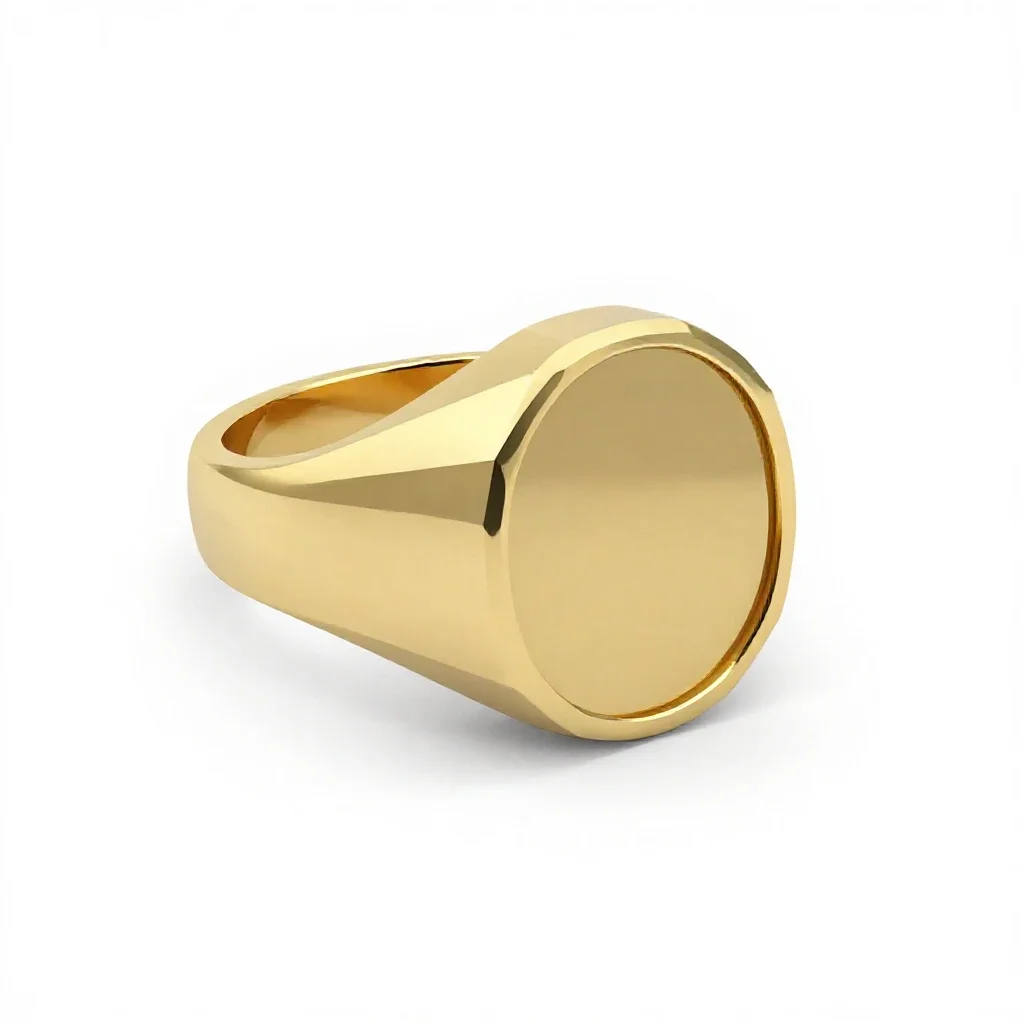 Signet ring isolated on a white background