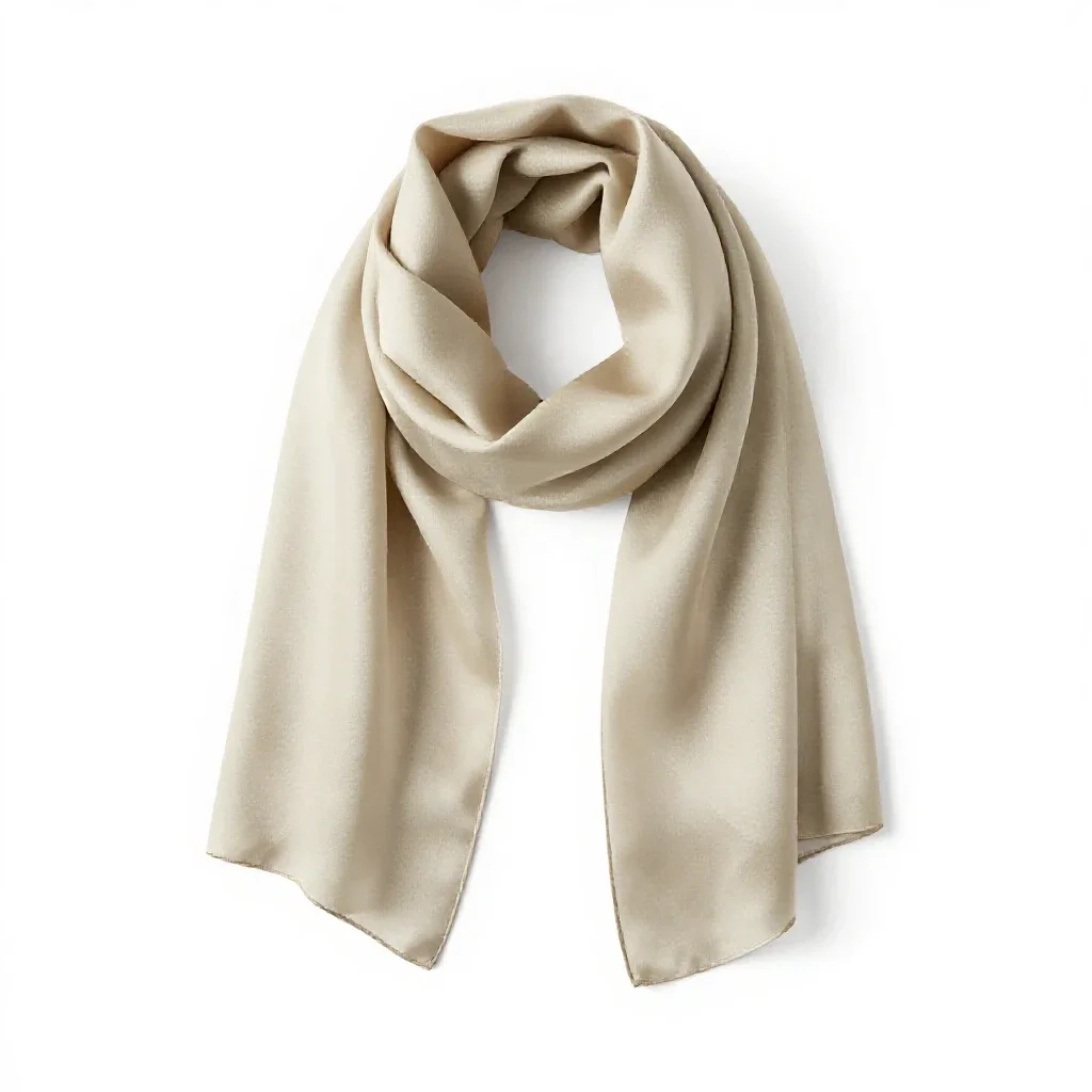 Silk scarf isolated on a white background