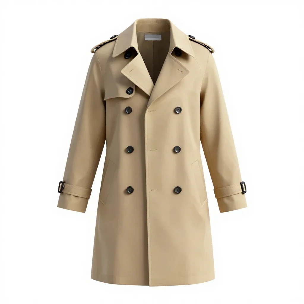 Trench coat isolated on a white background