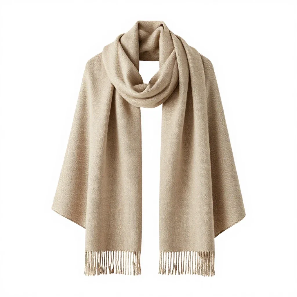 Woollen shawl isolated on a white background