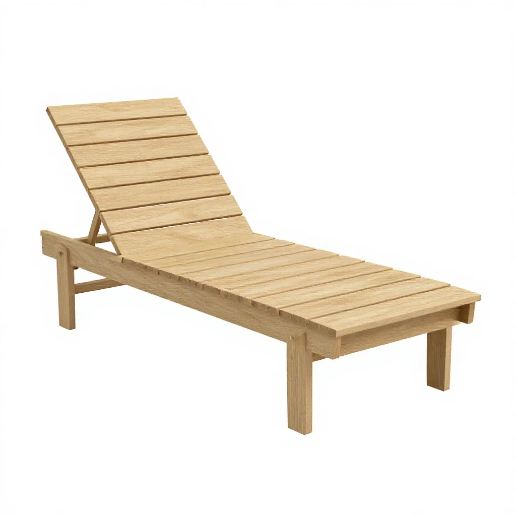 Chaise longue isolated on a white background