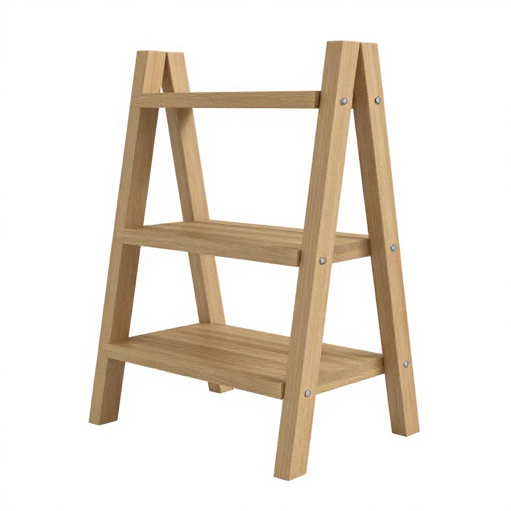 Ladder shelf isolated on a white background