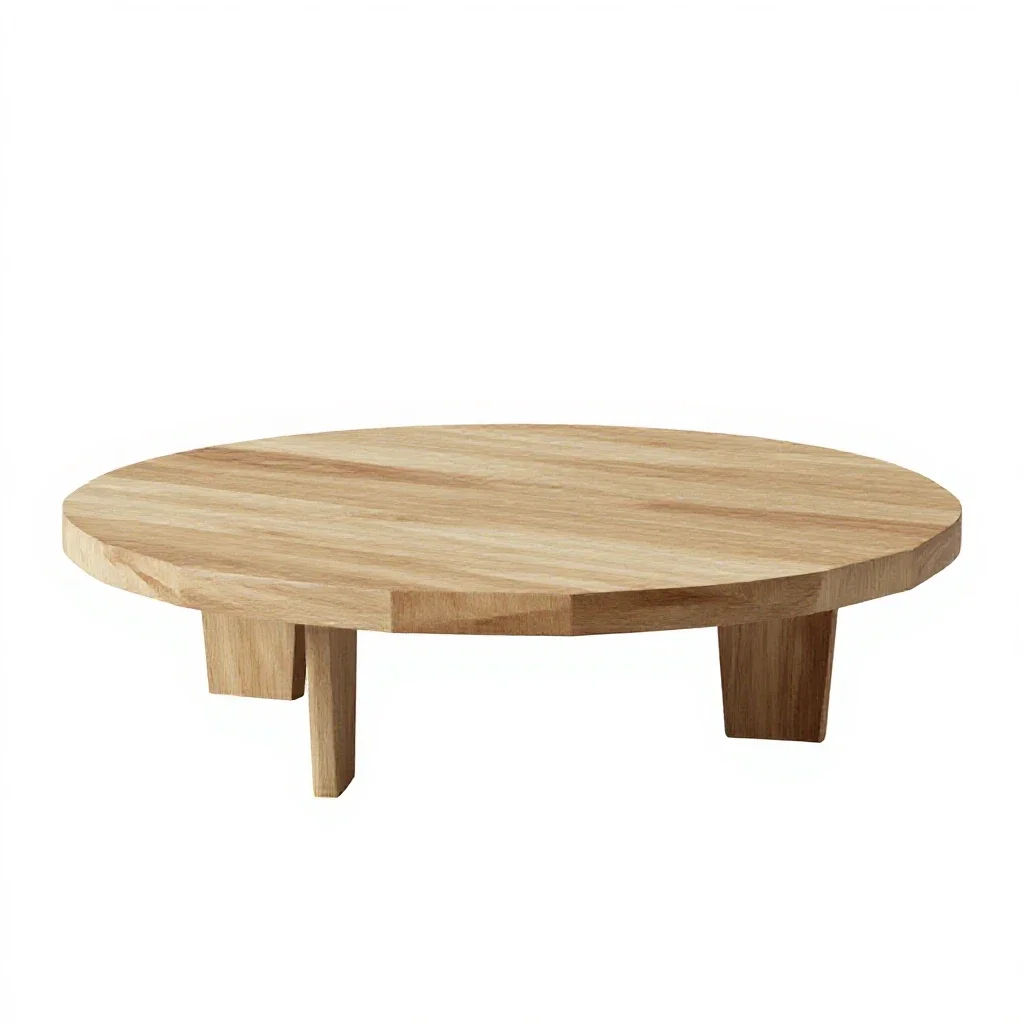 Low coffee table isolated on a white background