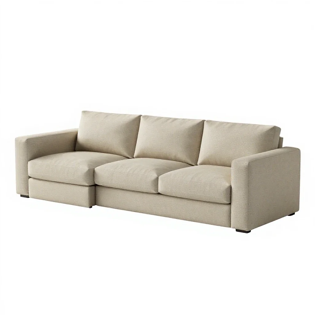 Modular sofa section isolated on a white background