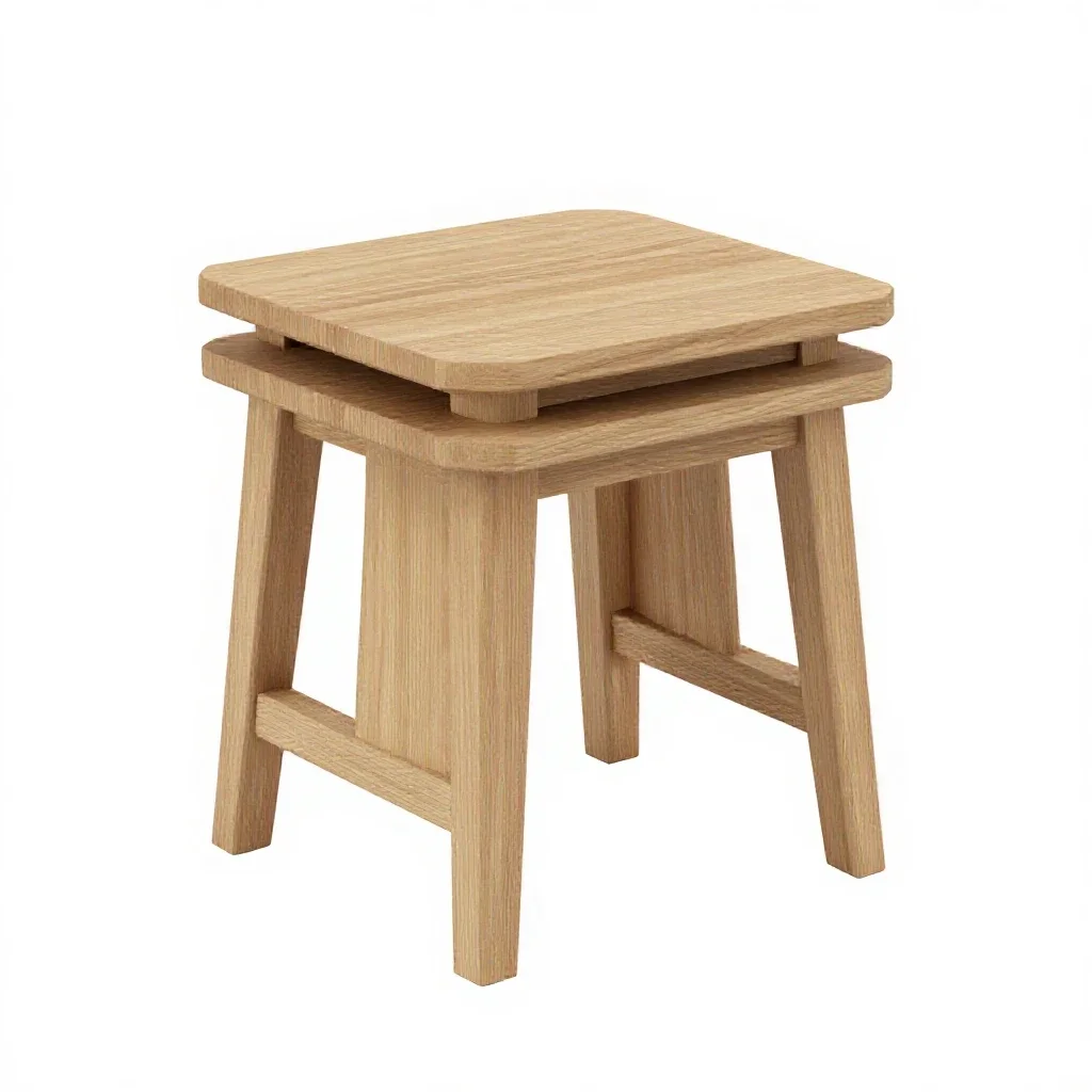 Nesting side table set isolated on a white background