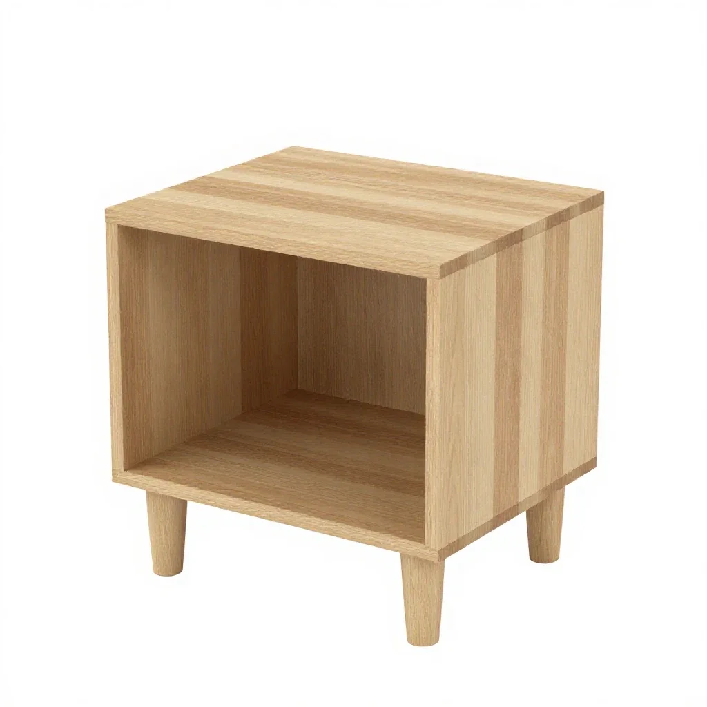 Nightstand with a shelf isolated on a white background