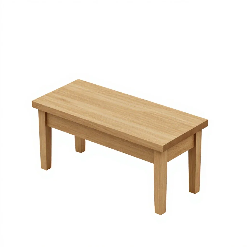 Piano bench isolated on a white background