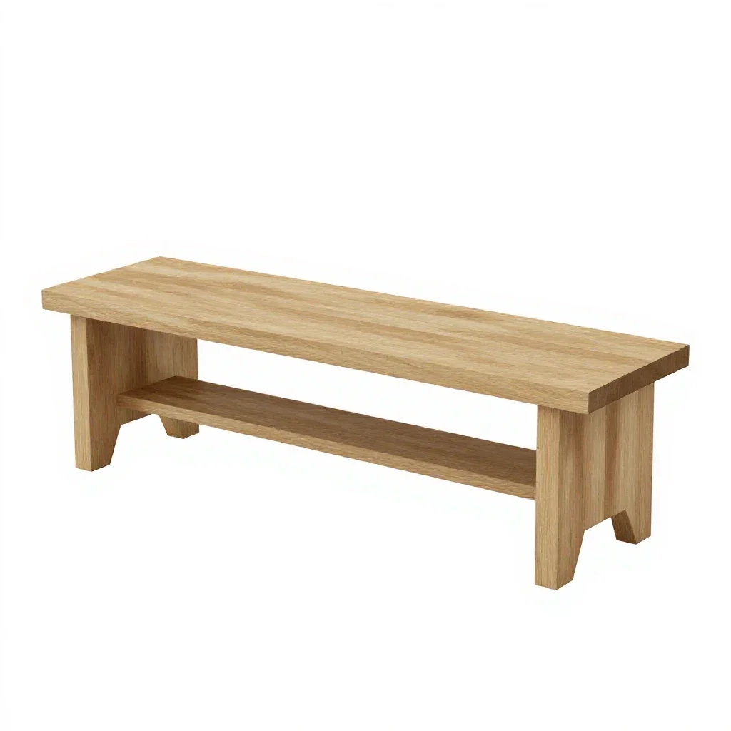 Shoe rack bench isolated on a white background