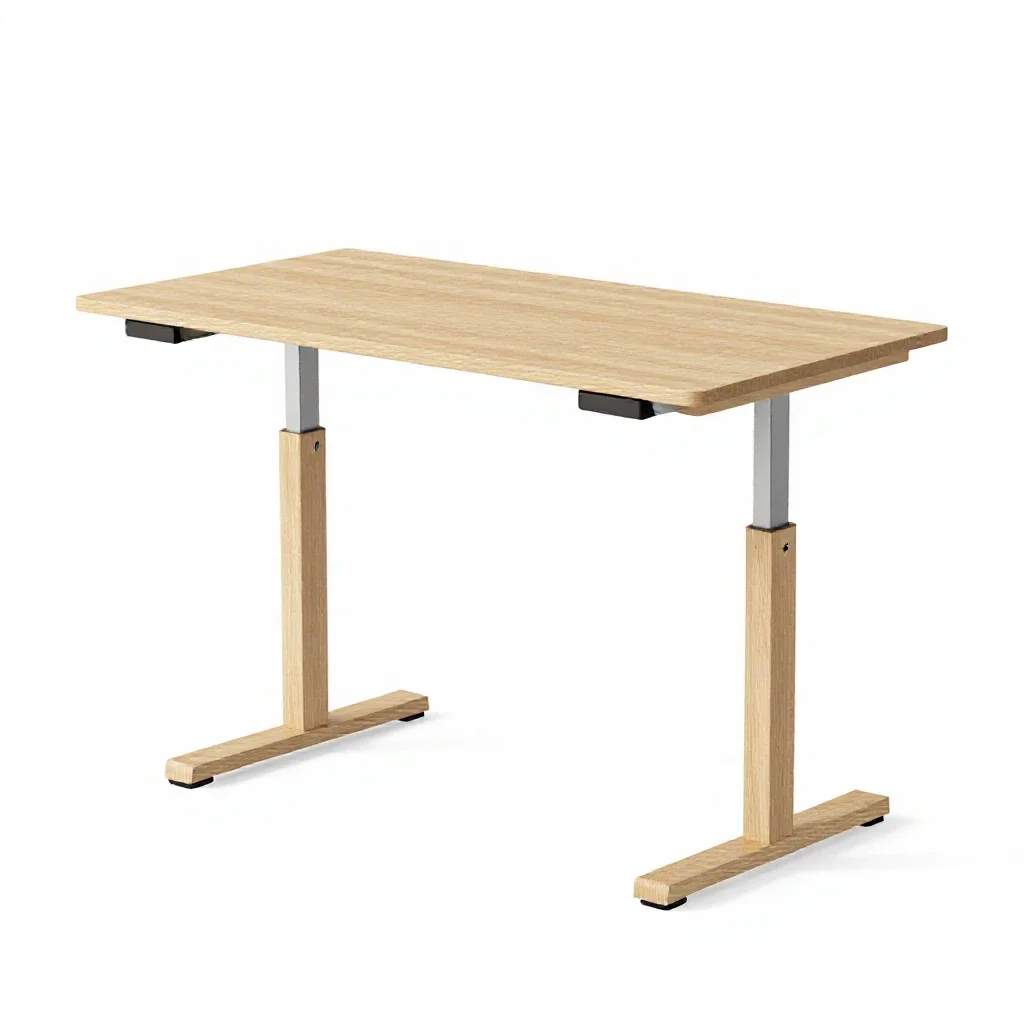 Standing desk frame isolated on a white background